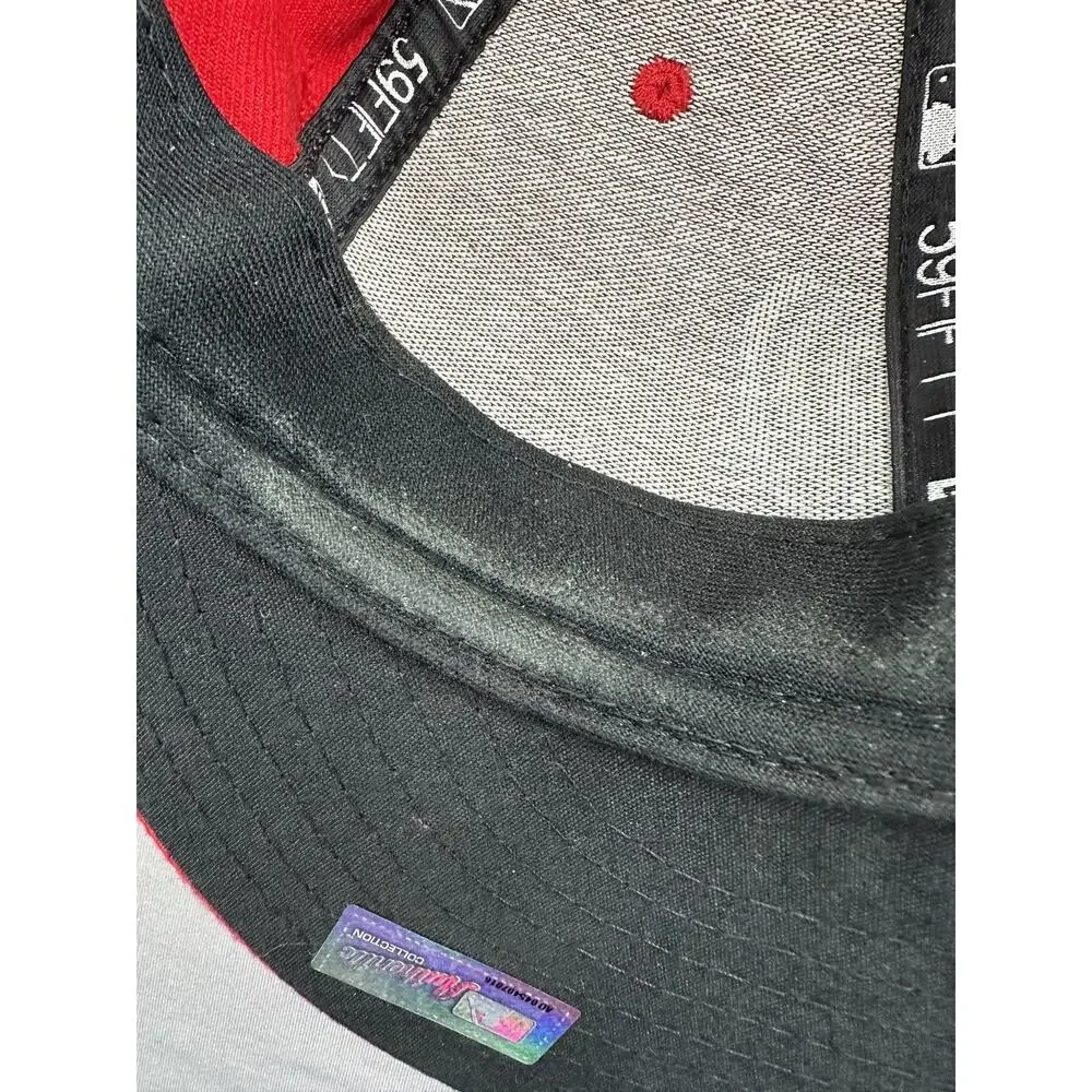 Washington Nationals Hat Cap Fitted Mens 8 Red MLB Baseball On Field New Era
